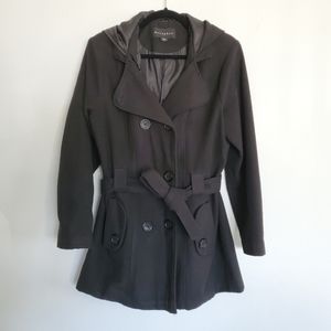 Women's Black Peacoat - US L